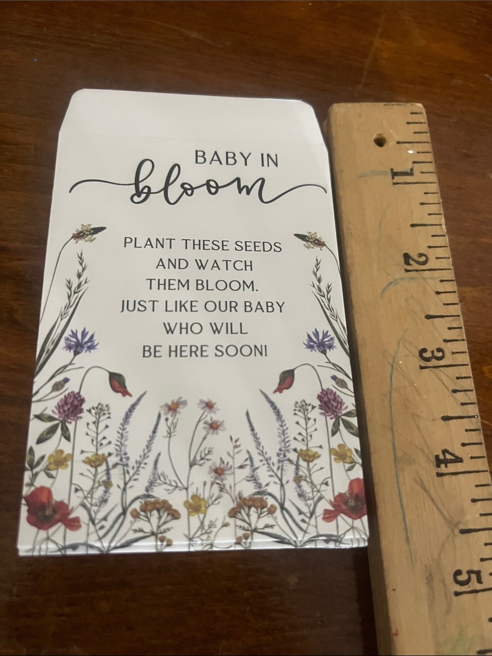 Baby In Bloom Flower Seed Packets For Baby Shower 25 packets NEW - Picture 3 of 5